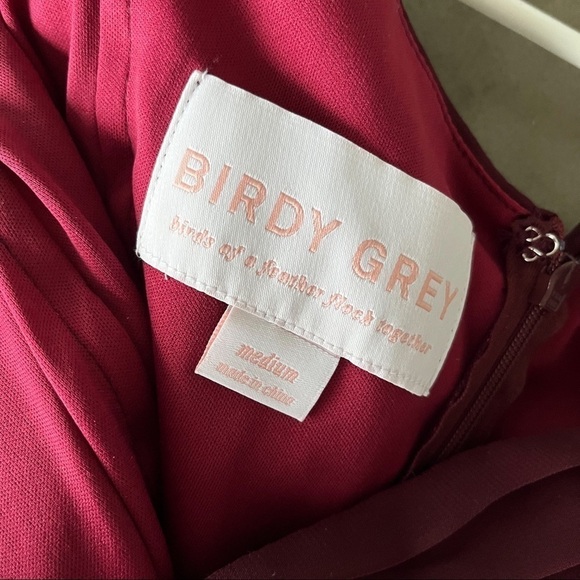 NWT Birdy Grey Chiffon Cabernet Spence Convertible Bridesmaid Maxi Dress Medium - Picture 6 of 6